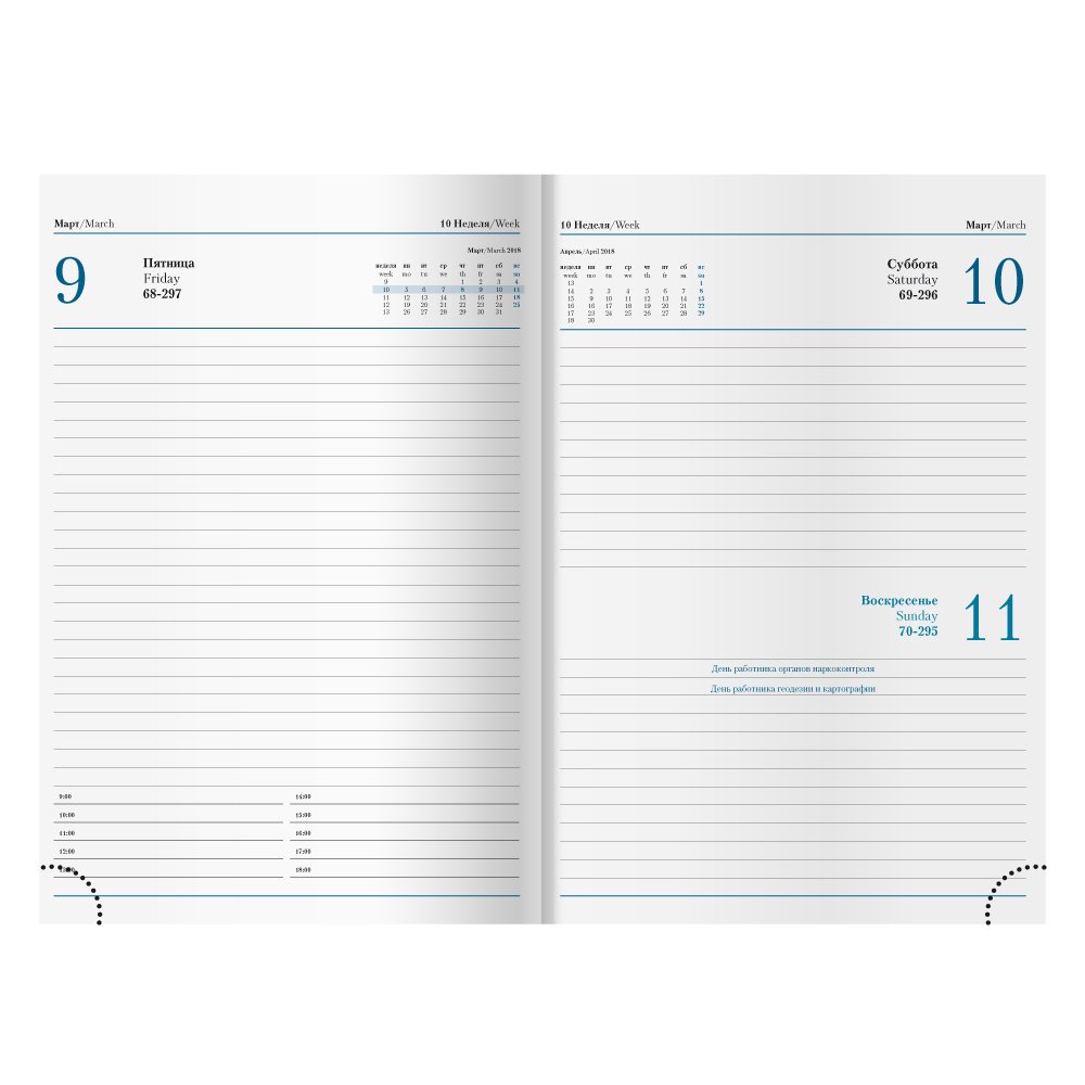 Ежедневник Dallas 5463 145x205 мм, бургунди , белый блок, черно-синяя графика, 2018