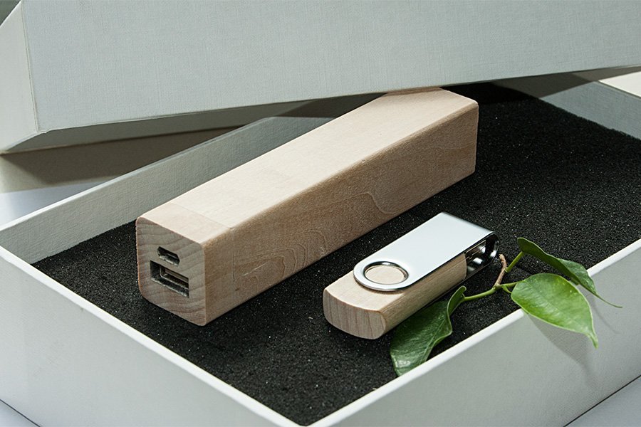 Набор ЭКО 2/30 (U-PK023, Z144, DR030) (белый, 119х195*45, липа натуральная на 2600 mah,липа натуральная с чипом 64 гб)