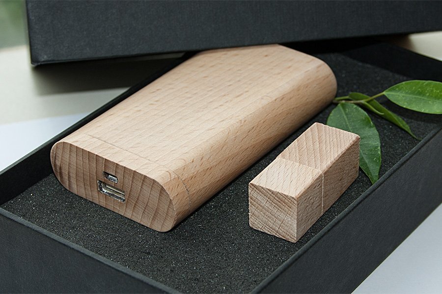 Набор ЭКО 4/17 (U-PK023, Z145, DR017) (черный, 119х195*45, бук натуральный на 7800 mah, бук натуральный с чипом 64 гб)