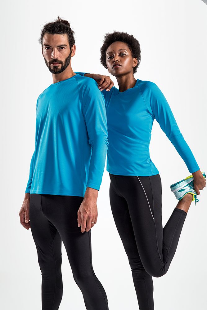 Футболка с длинным рукавом SPORTY LSL MEN, неоново-зеленая