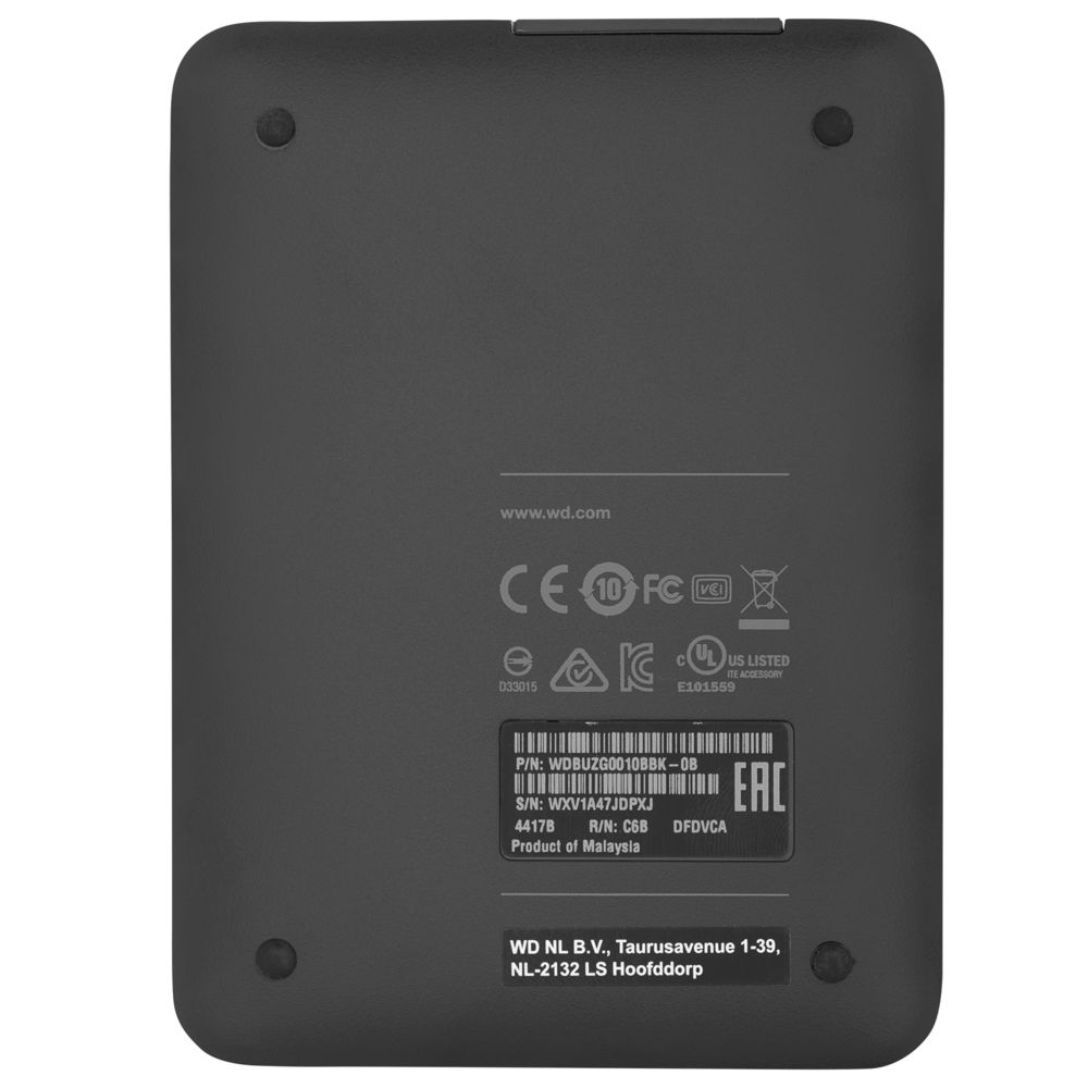 Внешний диск WD Elements, USB 3.0, 1000 Гб, черный