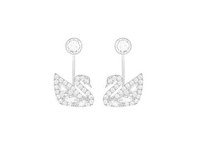 Серьги-пирсинг Лебединое озеро. Swarovski