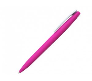 Ручка шариковая, пластик, софт тач, розовый/белый, Z-PEN