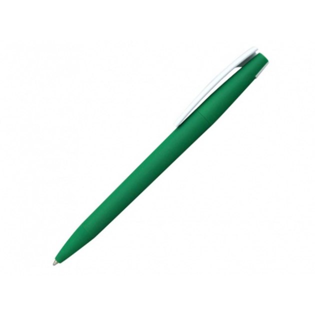 Ручка шариковая, пластик, софт тач, зеленый/белый, Z-PEN