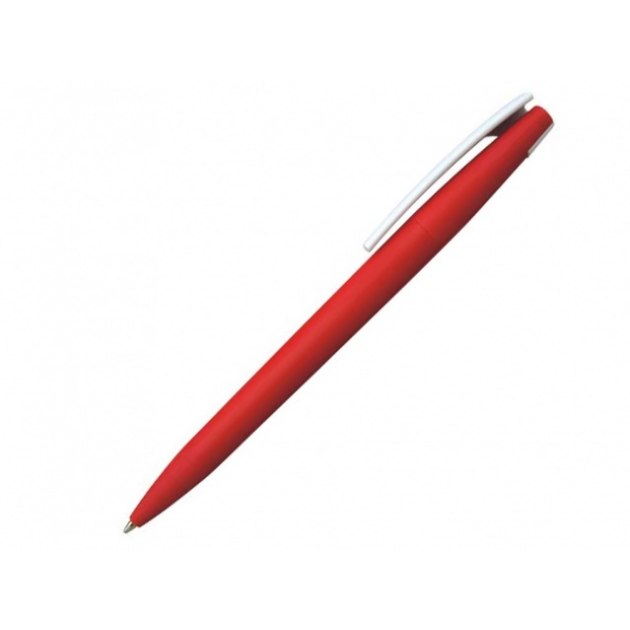 Ручка шариковая, пластик, софт тач, красный/белый, Z-PEN
