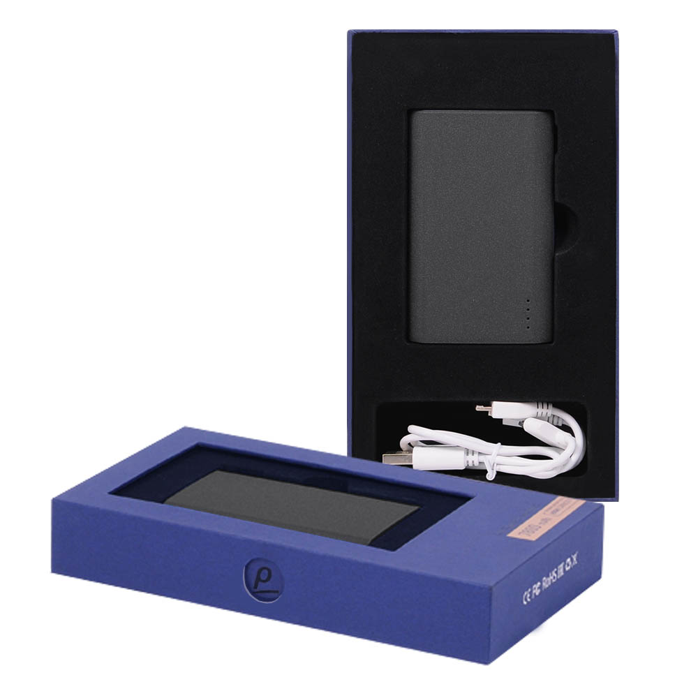 Внешний аккумулятор, Stone Island PB, 7800 mAh, пластик, покрытие-soft touch, 95х59х22 мм, 173 гр, т.-серый/красный, подарочная упаковка