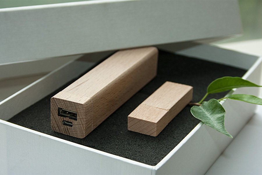 Набор ЭКО 2/03 (U-PK023, Z144, DR003) (белый, 119х195*45, бук натуральный на 2600 mah,бук натуральный с чипом 64 гб)