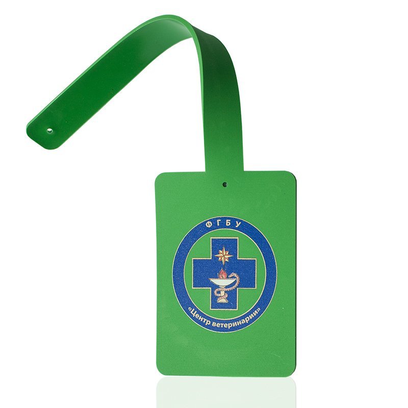 ПВХ-бирка для УФ-печати BK002 с болтом с нанесением с 1 стороны