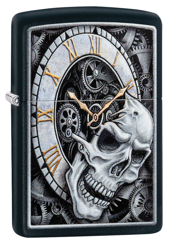 ��������� ZIPPO Skull Clock � ��������� Black Matte, ������/�����, ������, �������, 36x12x56 ��