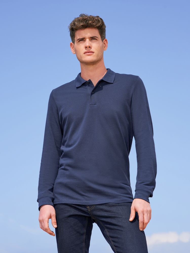 Рубашка поло мужская с длинным рукавом PERFECT LSL MEN, красная