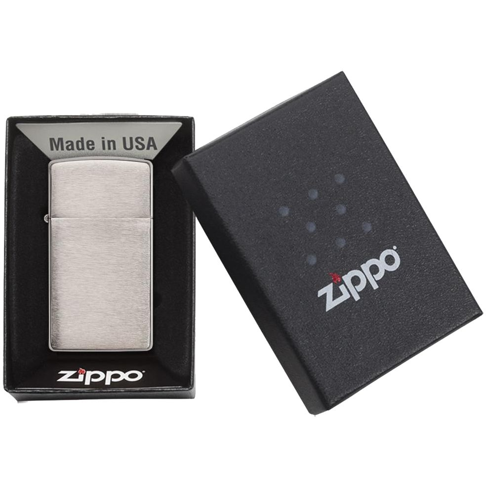 ��������� Zippo Slim Brushed, ������� �����������