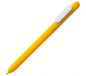 Ручка шариковая Slider, желтая с белым