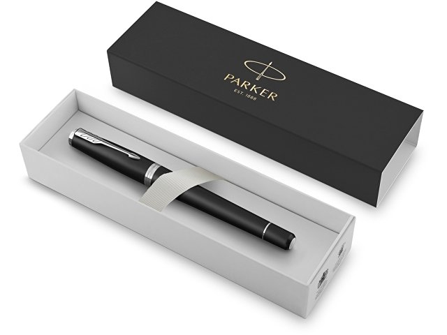 Ручка перьевая Parker модель PK URB BLK CAB CT FP F GB, черный/серебристый