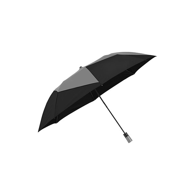 Зонт двухсекционный Pinwheel с автоматическим открытием, 23", серый/черный