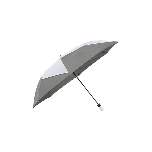 Зонт двухсекционный Pinwheel с автоматическим открытием, 23", серый/белый