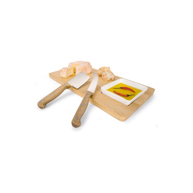 Набор для закусок "Тапас": сервировочная доска, 2 ножа, тарелка