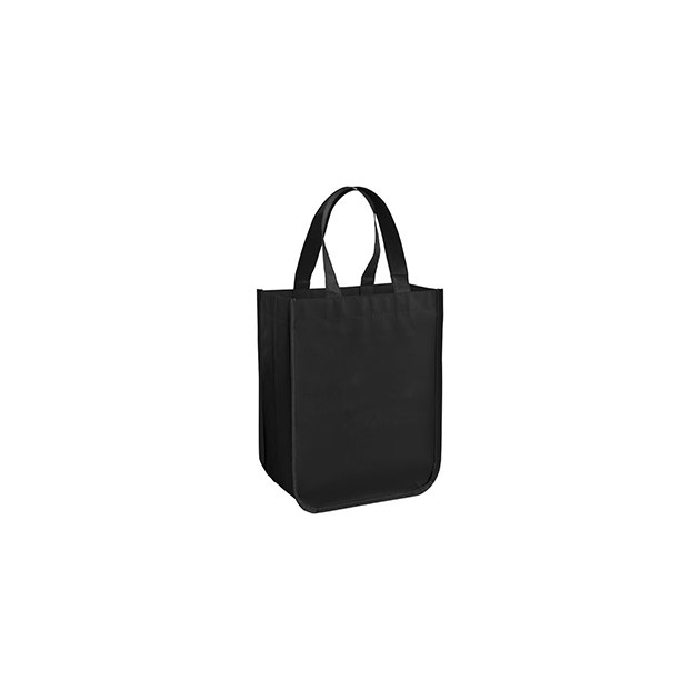 Маленькая ламинированная сумка для покупок, черный
