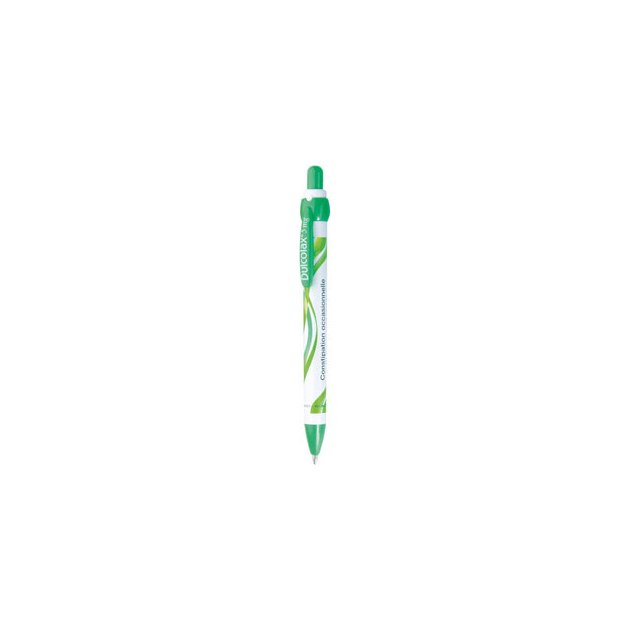 Ручка шариковая Inoxcrom модель Rocket белая/зеленая