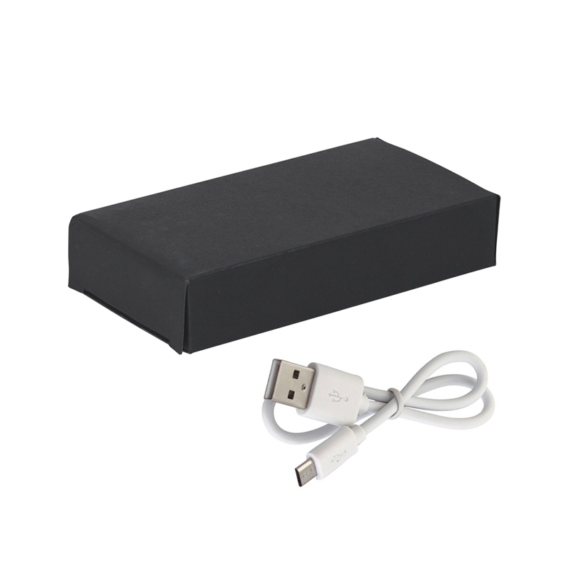 Зарядное устройство "Olo", 8000 mAh, черный, искусственная кожа