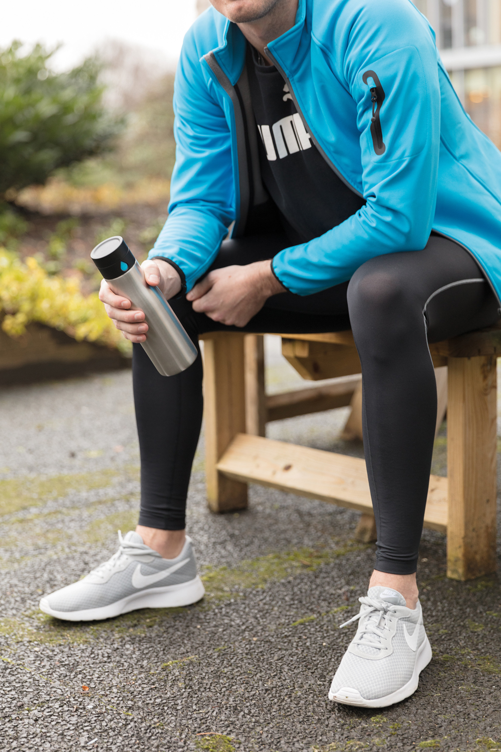 Бутылка для воды Aqua, серебренная