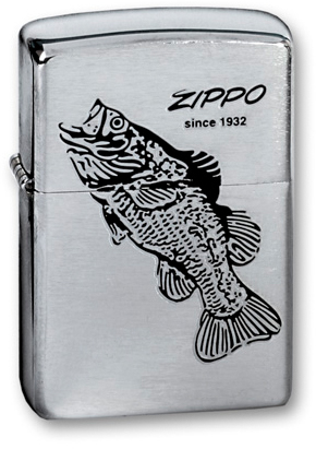  ZIPPO Black Bass,   Brushed Chrome, /, , 36x12x56 