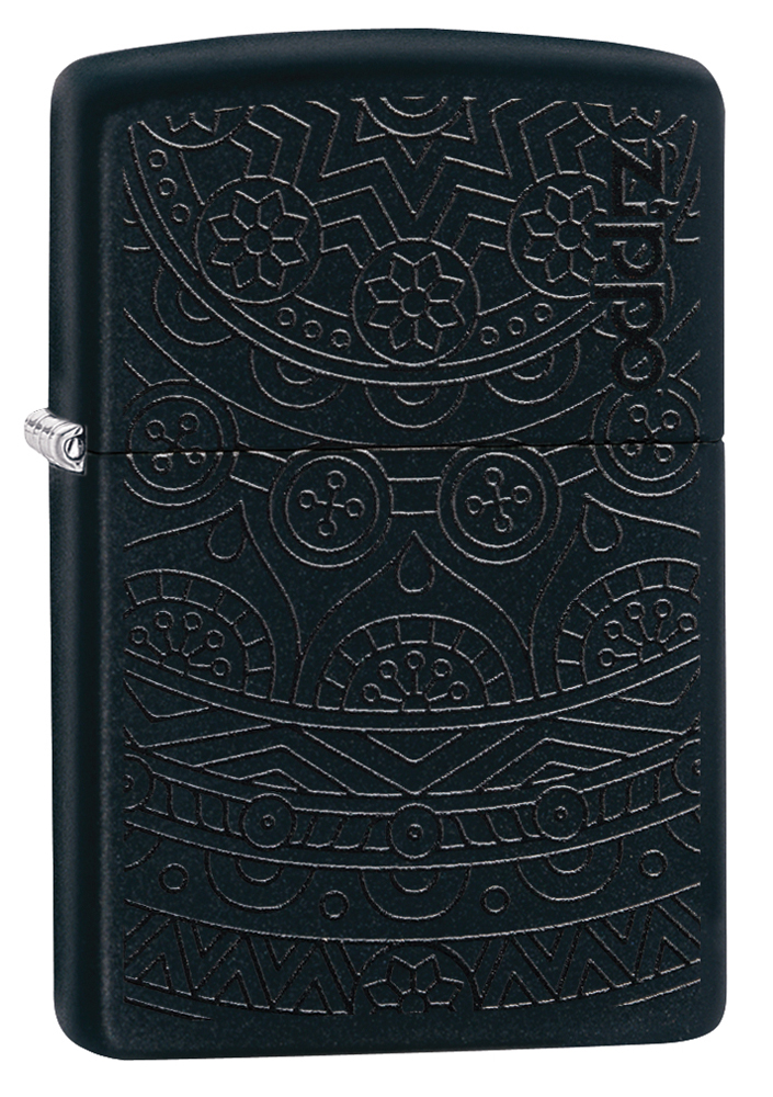  ZIPPO Tone on Tone Design   Black Matte, /, , 36x12x56 