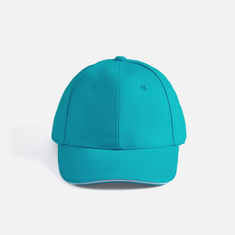 Бейсболка BUFFALO, бирюзовая с белым