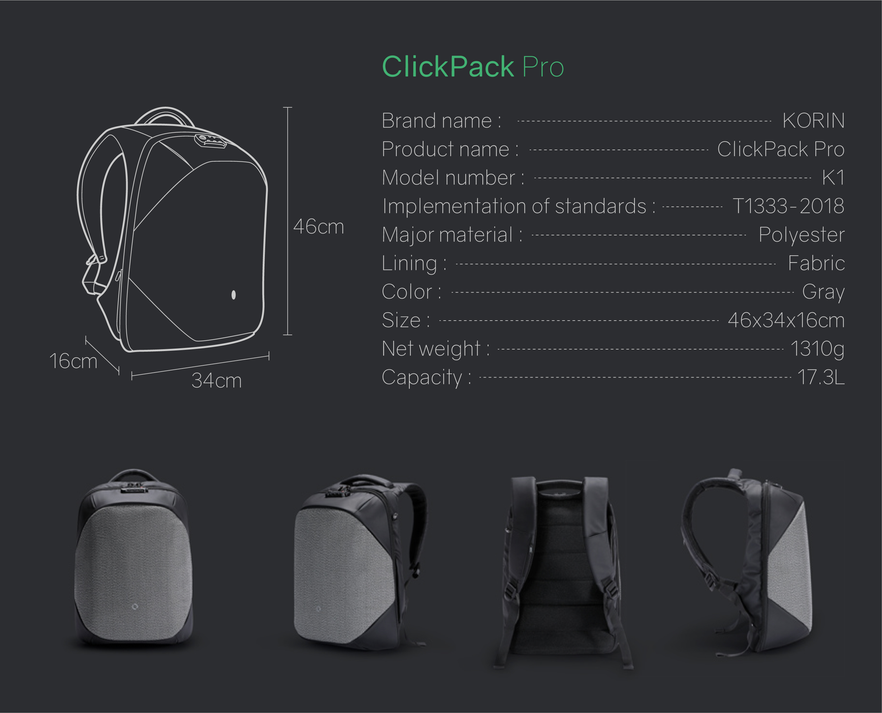  Korin ClickPack Pro