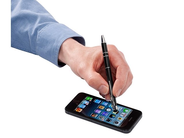 Авторучка-стилус шариковая "Charleston", черный, черные чернила