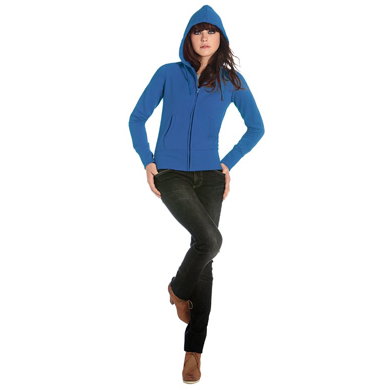     Hooded Full Zip/women, -/royal blue