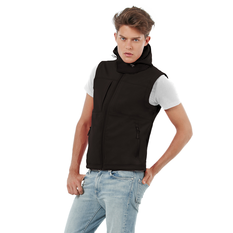     Hooded Softshell Gilet/men